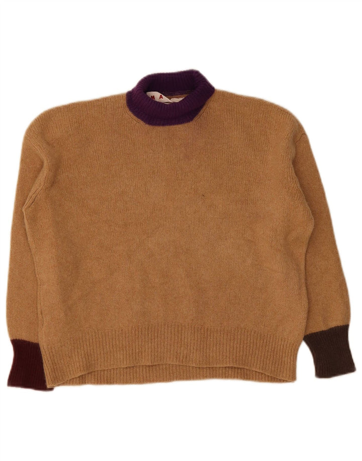 Maglione corto da donna Marni con collo alto IT 40 Small Brown Colourblock