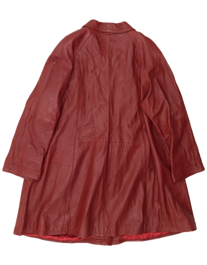 Cappotto in pelle oversize da donna Barisal EU 48 2XL Pelle marrone