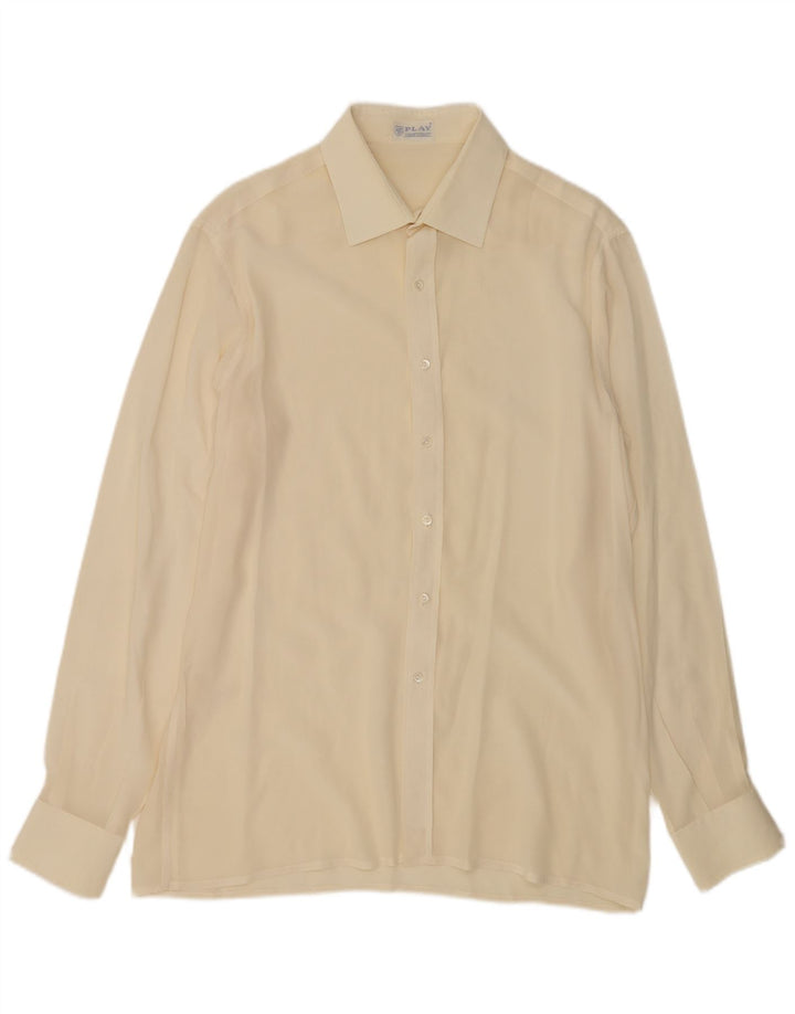 PLAY Camicia da uomo medio bianco sporco