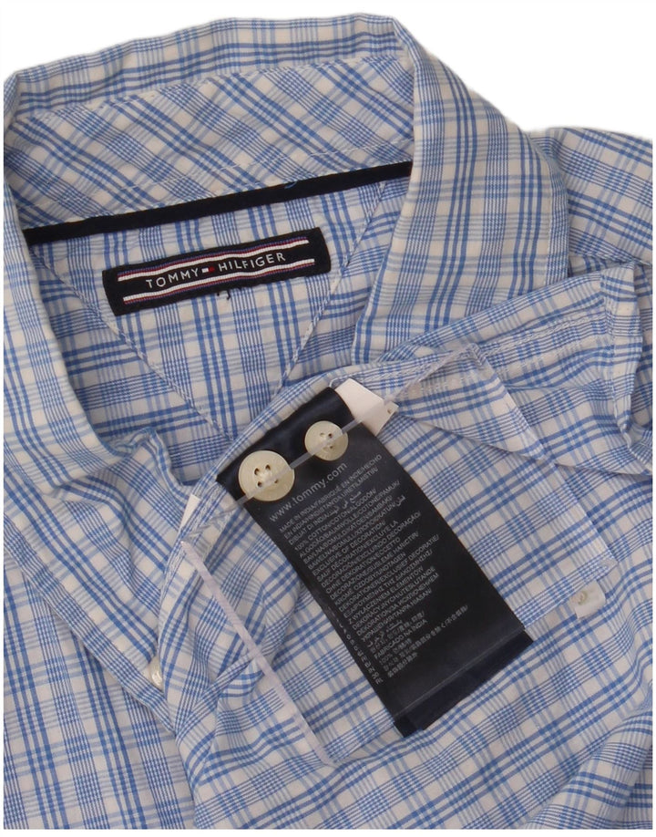 TOMMY HILFIGER Boys Shirt 14-15 Years Blue Check Cotton