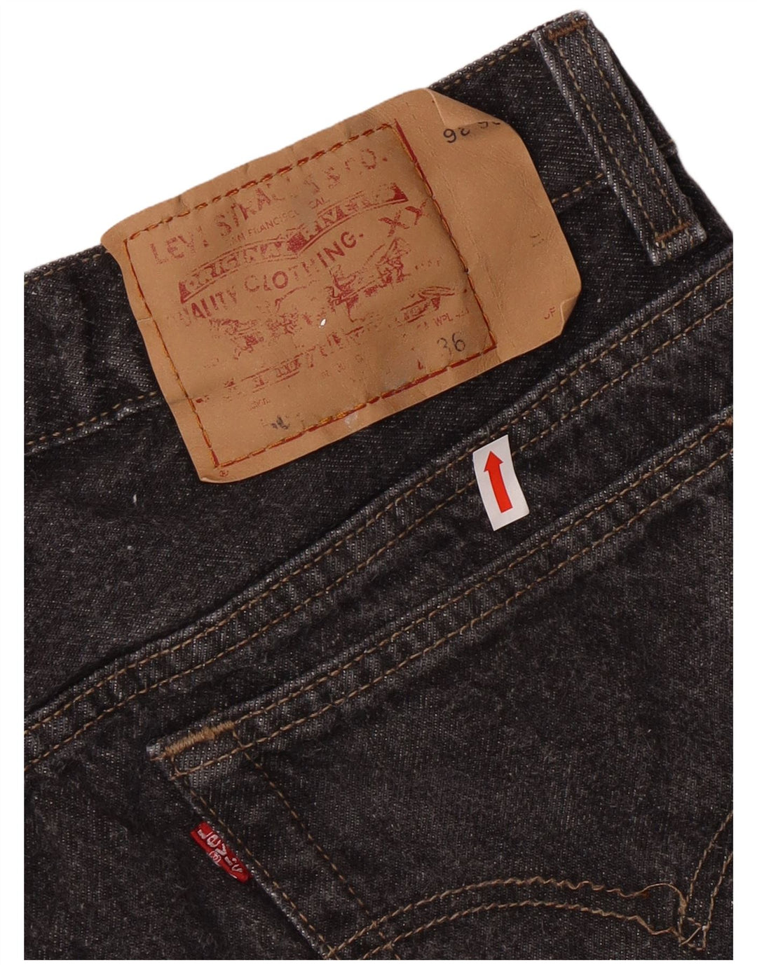 Jeans dritti da uomo LEVI'S W36 L36 cotone grigio