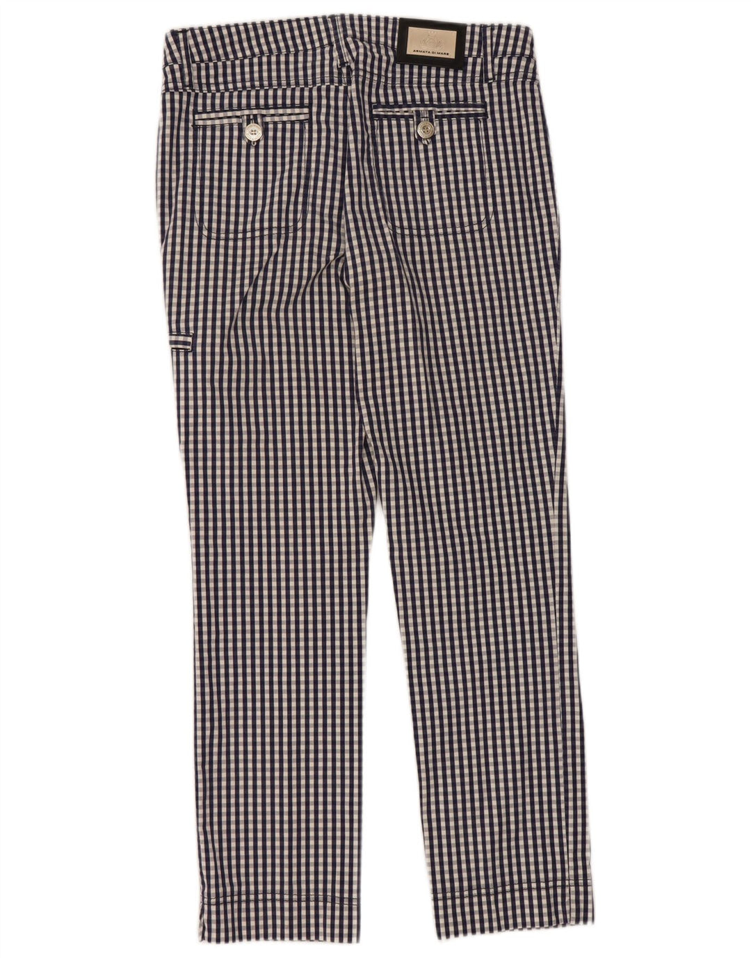 Pantaloni chino da donna Armata Di Mare IT 42 medio W30 L27 a quadretti blu navy