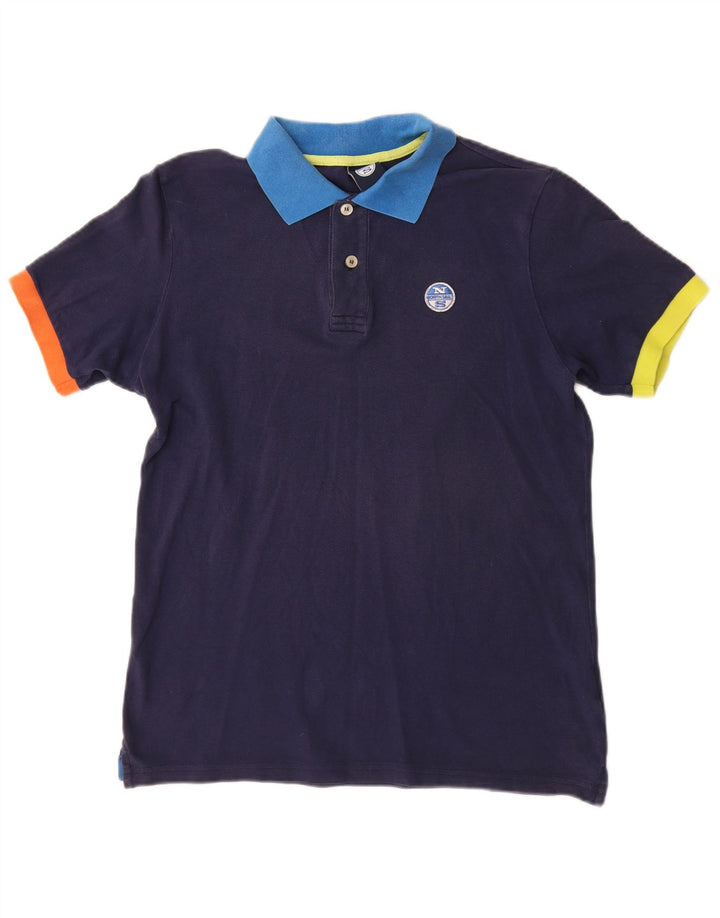 Polo da uomo North Sails Small blu navy color block