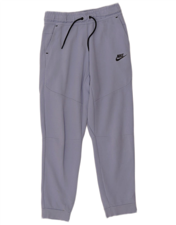 NIKE Pantaloni da tuta da donna Joggers UK 14 Large Blu Cotone