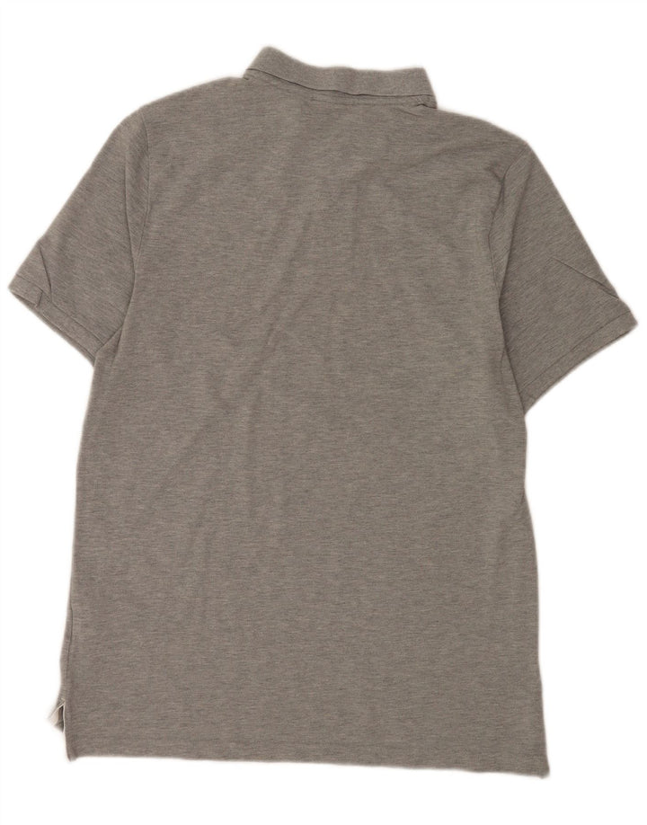 Polo Nike da uomo grande in cotone chiazzato grigio