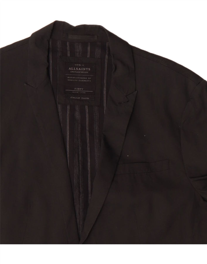 Giacca blazer a 1 bottone da uomo All Saints UK 40 grande nera