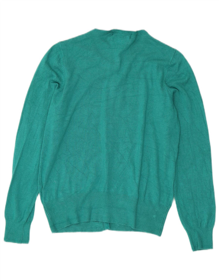 Maglione cardigan da donna Marks & Spencer UK 12 Viscosa verde medio