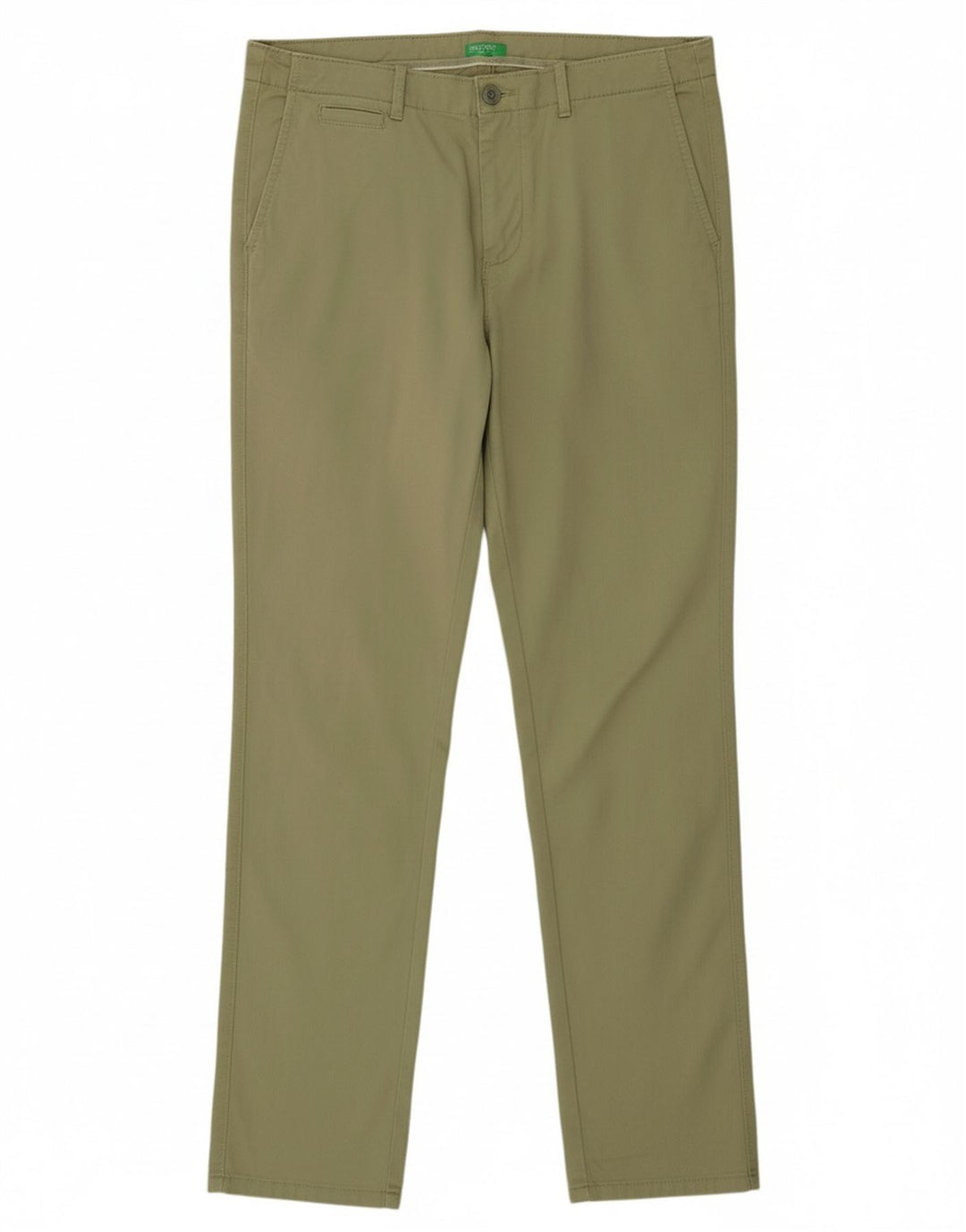 BENETTON Womens Slim Chino Trousers W34 L32 Green