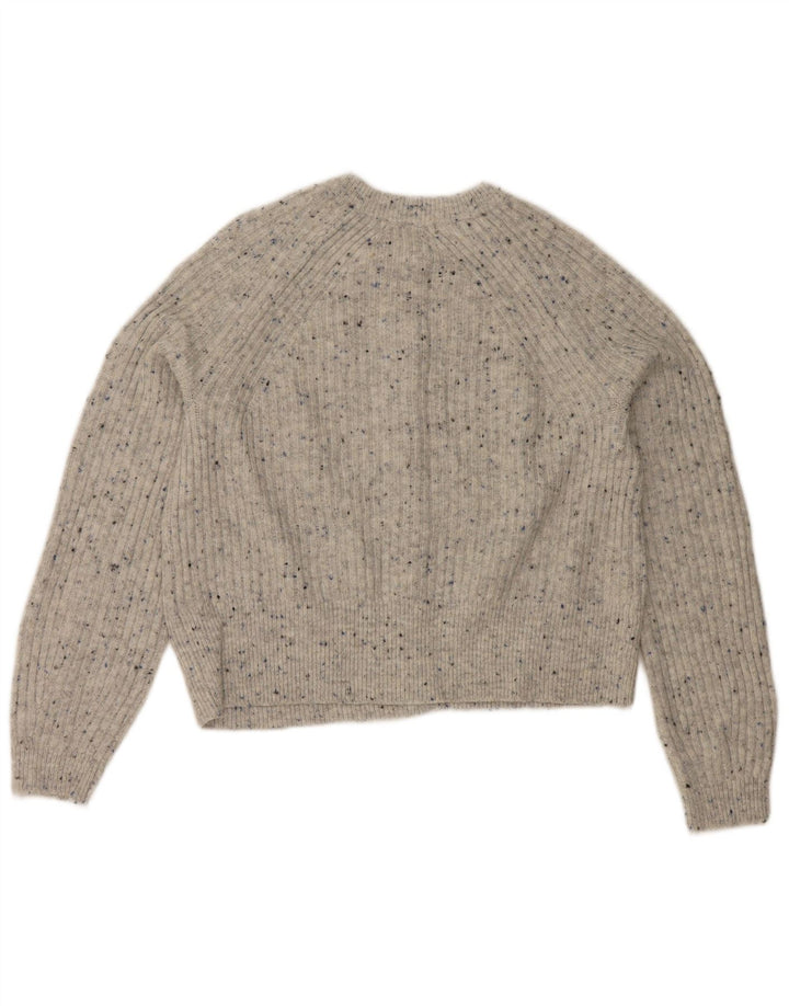 Maglione cardigan corto da donna Marks & Spencer UK 14 Grigio medio chiazzato