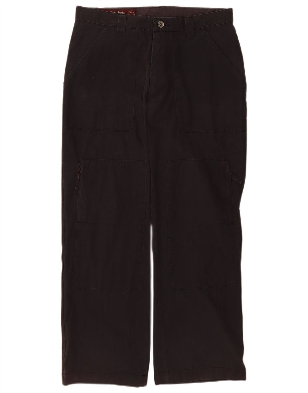 Pantaloni cargo dritti da uomo Marlboro Classics W32 L28 cotone nero