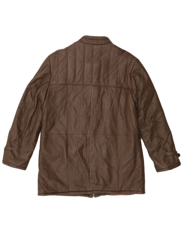 Giacca in pelle da uomo VINTAGE UK 38 Pelle marrone medio