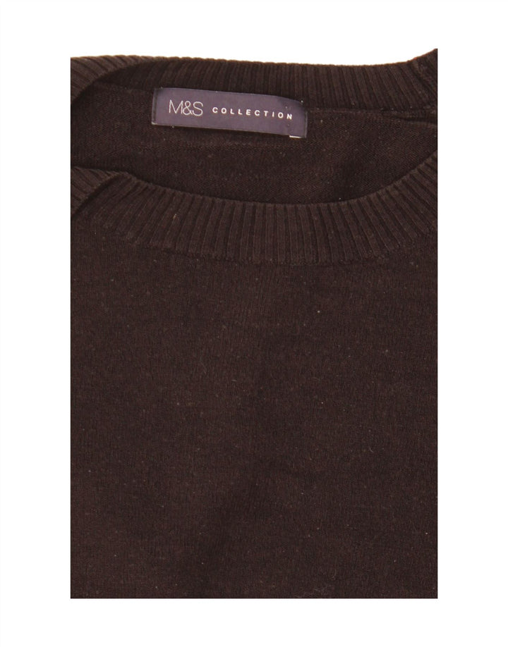 Maglione maglione con scollo a barca da donna Marks & Spencer UK 12 medio nero