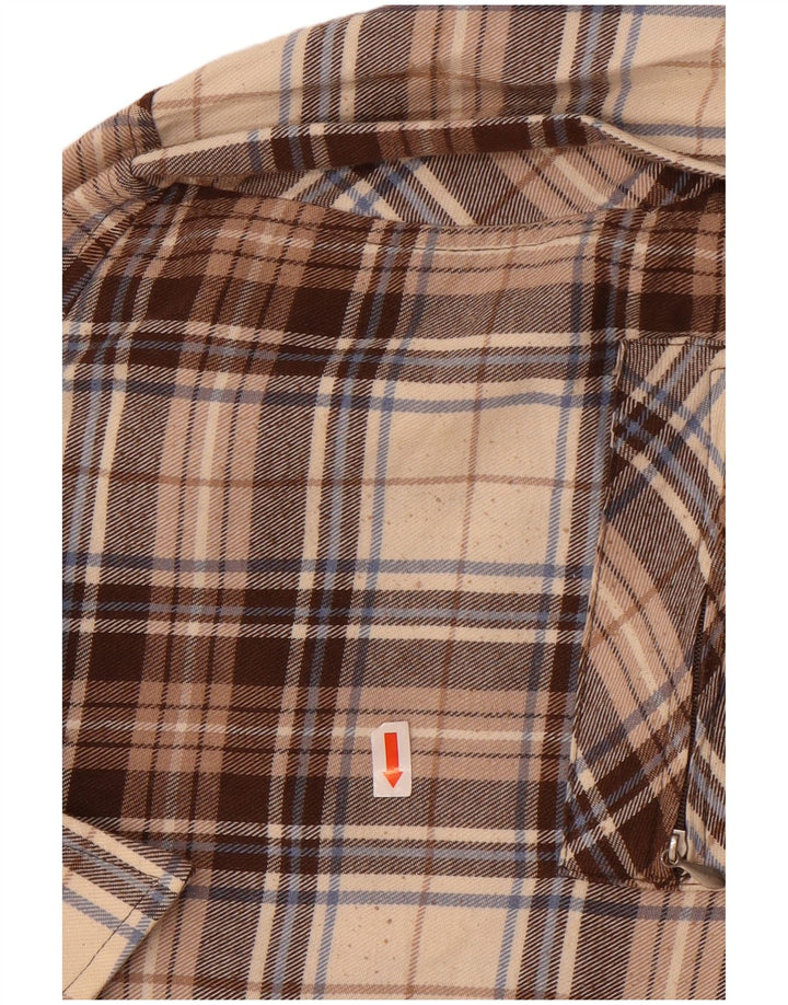Camicia in flanella da uomo Sea Barrier 2XL Cotone a quadri beige