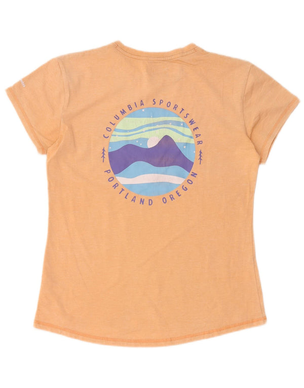Maglietta grafica da donna Columbia UK 14 Poliestere arancione medio