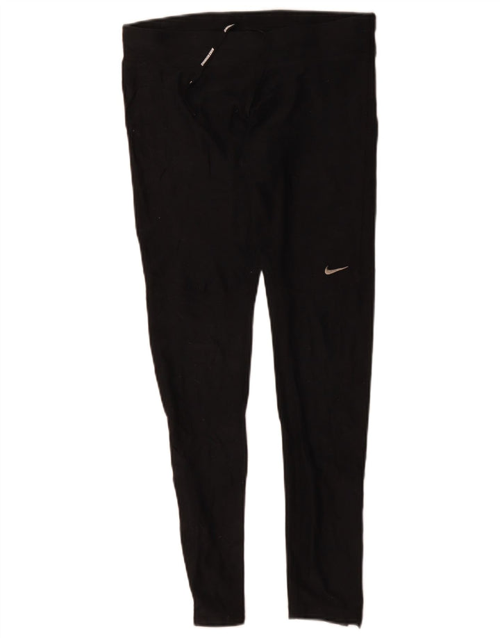 Pantaloni da tuta Nike Dri Fit da donna UK 10 Small Nero Poliestere
