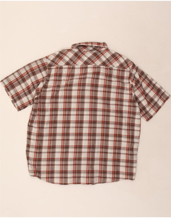 LEE Salopette da uomo a maniche corte Camicia XL in cotone a quadri multicolore