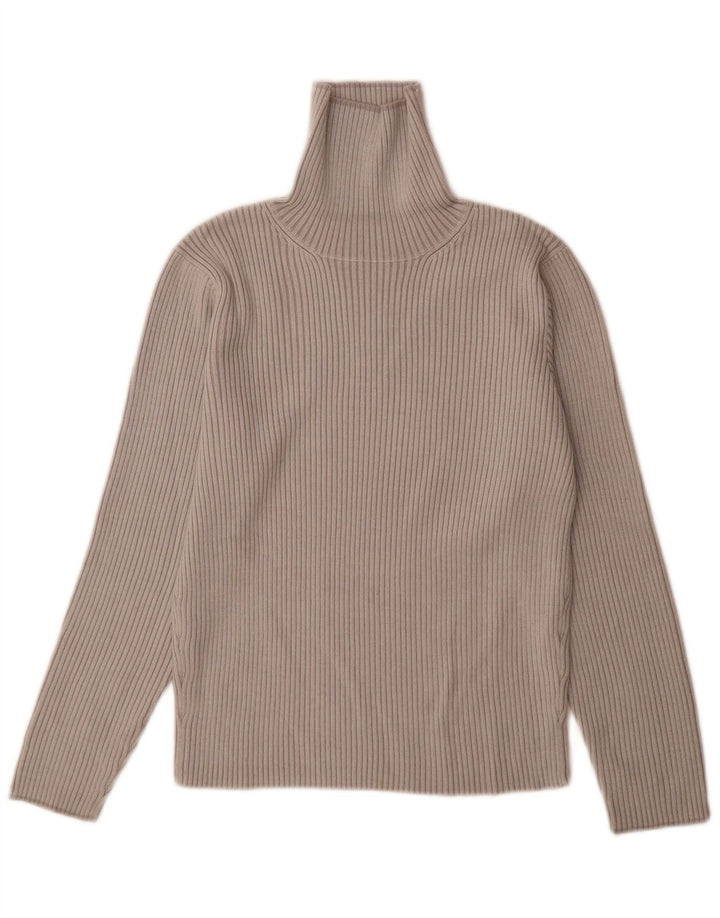 Maglione maglione a collo alto da donna Gas UK 10 piccolo grigio lana