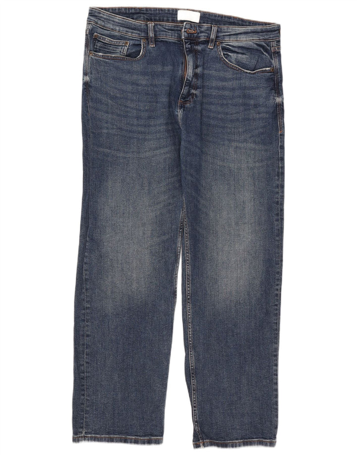 Jeans dritti da uomo Marks & Spencer W38 L31 cotone blu