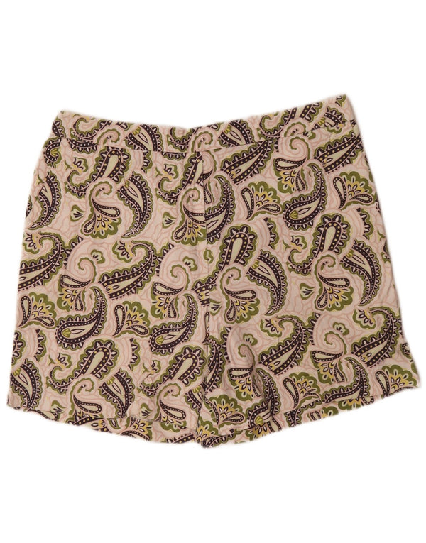 Pantaloncini casual da donna Boden UK 16 Large W34 Cotone Paisley multicolore