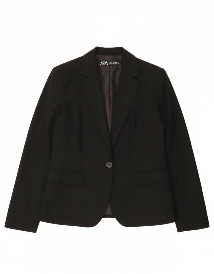 Giacca blazer a 1 bottone da donna Zara EU 38 piccola poliestere nero