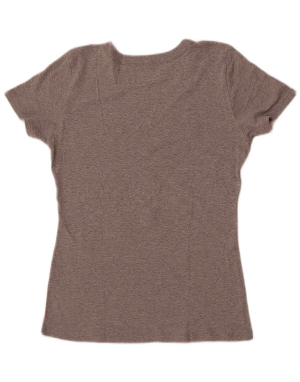 T-shirt grafica da donna Benetton Top UK 14 Large Grey Flecked