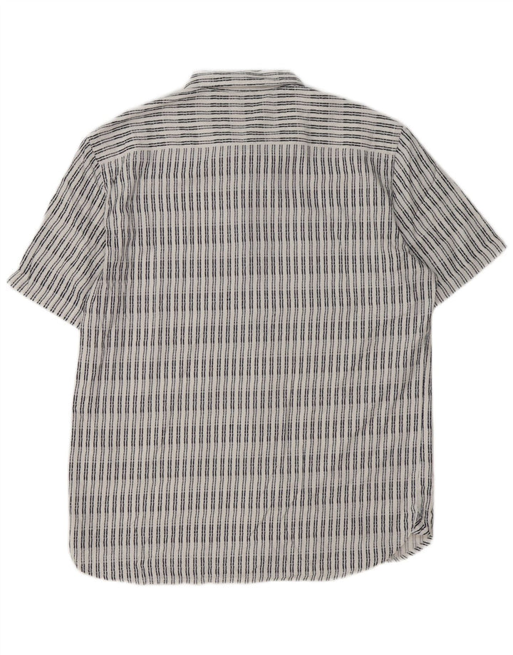 Camicia da uomo a maniche corte French Connection in viscosa a righe bianche grandi