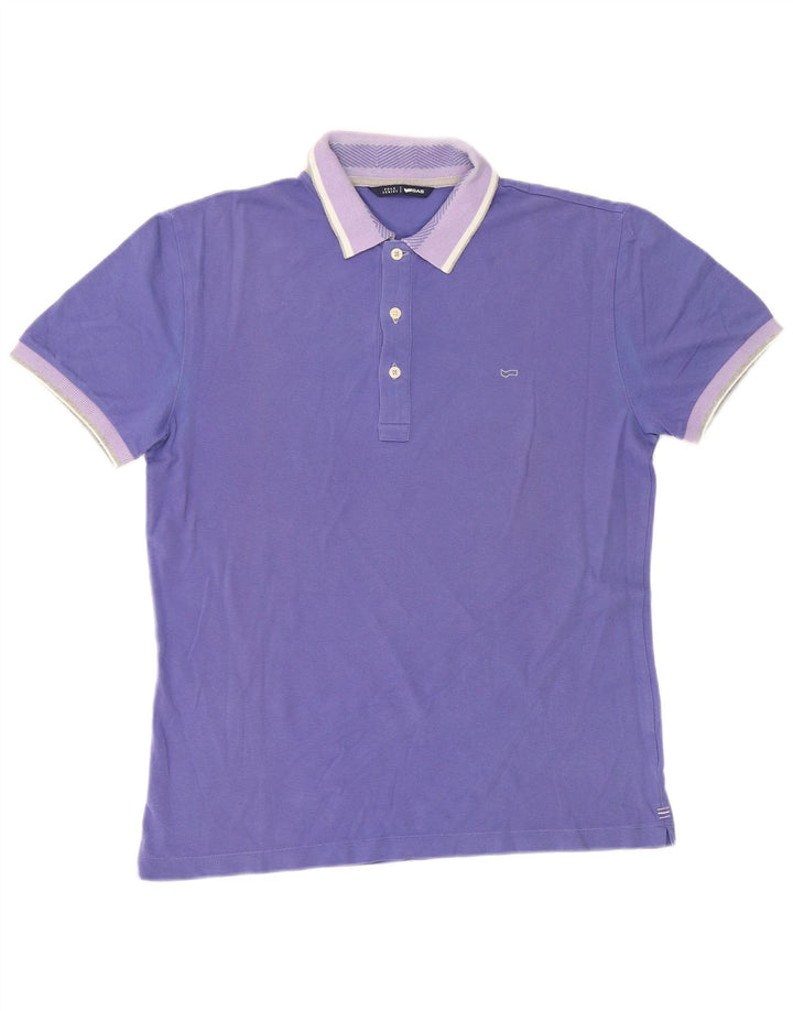 GAS Mens Polo Shirt Medium Purple