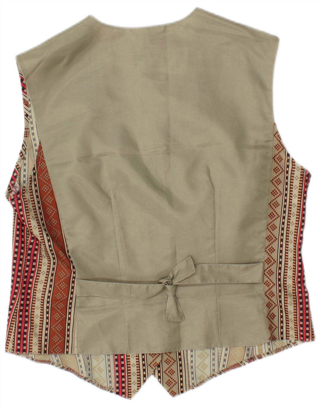 Gilet da donna vintage UK 14 Poliestere geometrico multicolore medio