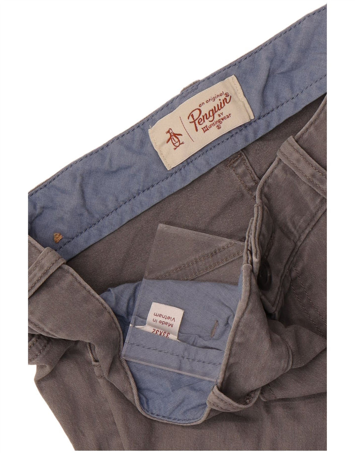 Pantaloni casual slim da uomo Penguin W33 L32 Grigi