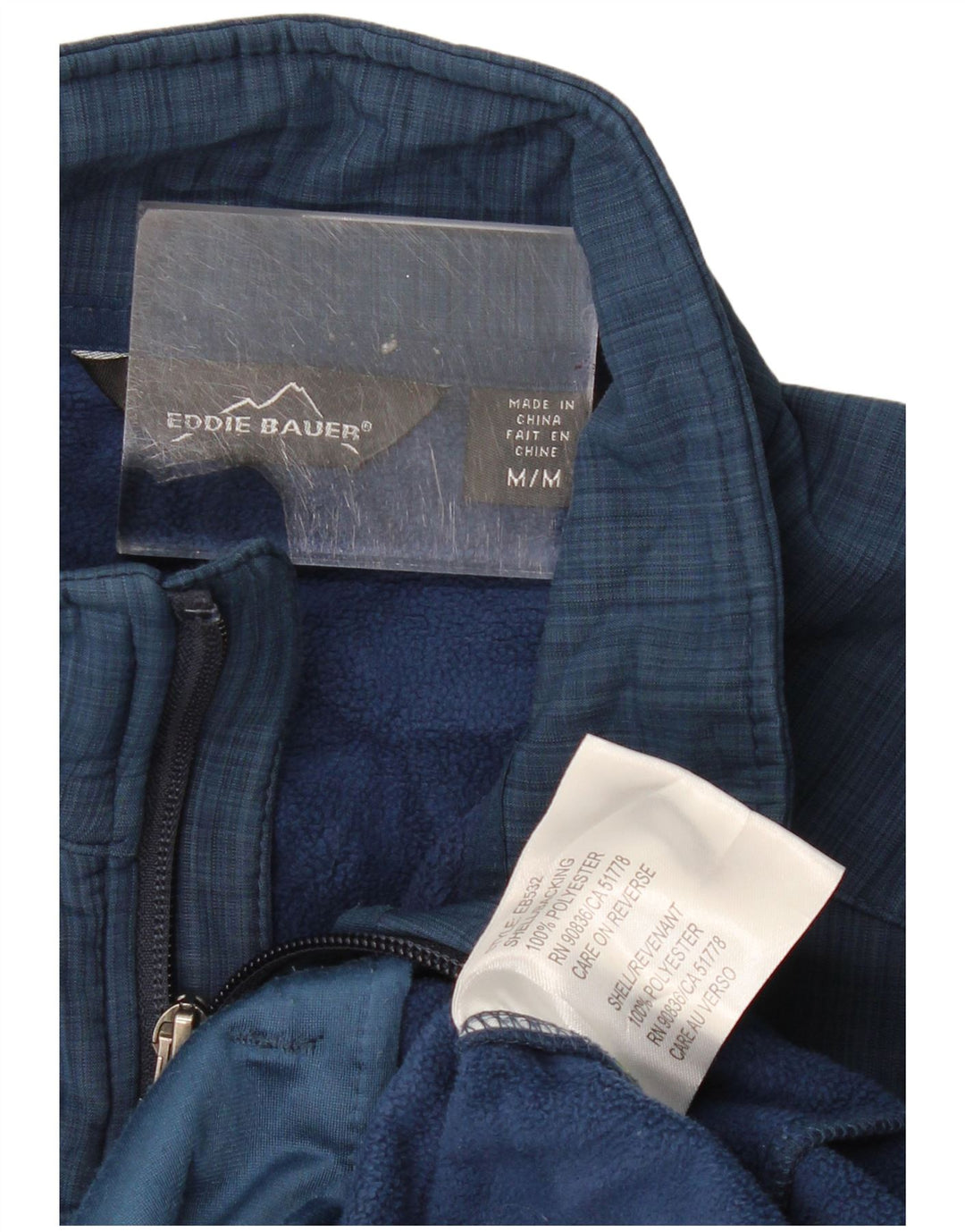 Giacca a vento da uomo Eddie Bauer UK 38 poliestere medio blu navy