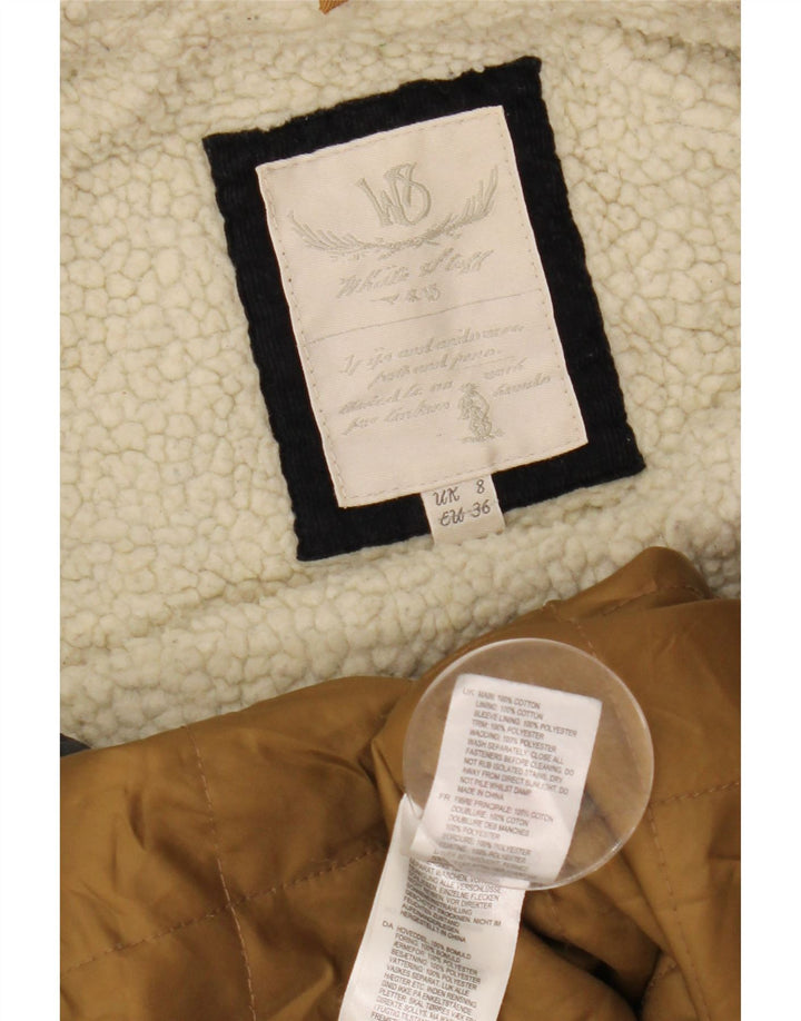 Giacca parka con cappuccio da donna White Stuff UK 8 piccola in cotone blu navy