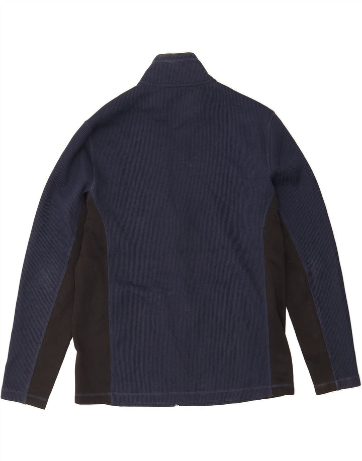 IZOD Mens Stretch Tracksuit Top Jacket Medium Navy Blue Colourblock Vintage Izod and Second-Hand Izod from Messina Hembry 