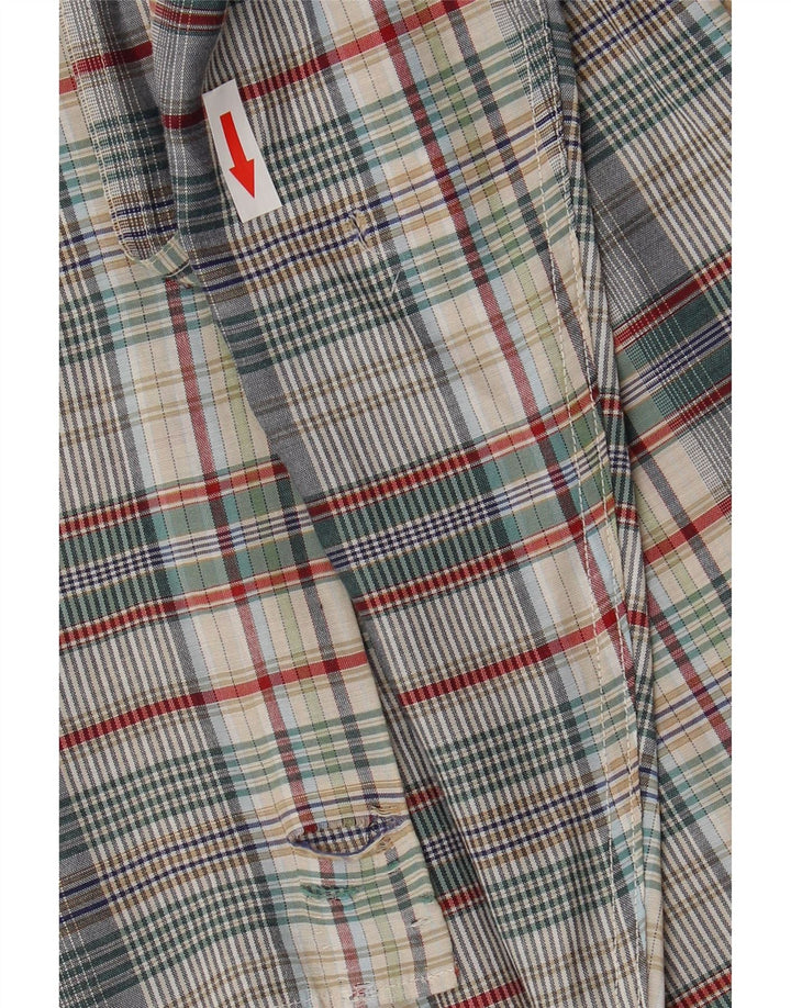 Camicia in flanella da uomo Henry Cottons taglia 41 16 grande quadretto multicolore