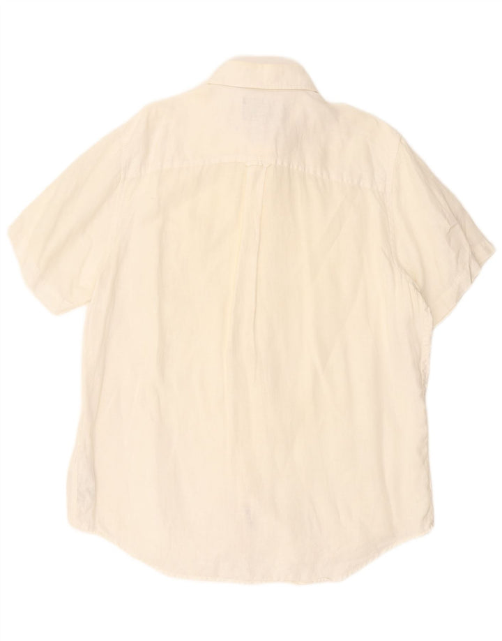 Camicia Timberland da uomo a maniche corte vestibilità regolare XL lino bianco sporco