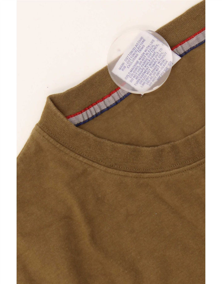 T-shirt da uomo Champion Top in cotone kaki medio