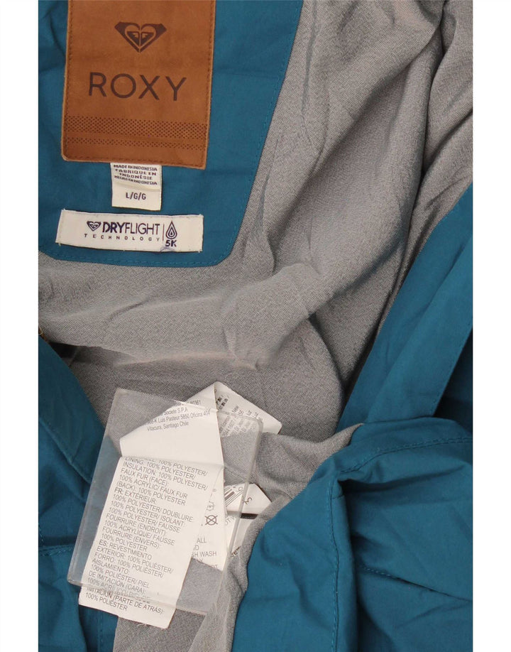 Cappotto imbottito con cappuccio da donna Roxy UK 16 grande poliestere blu