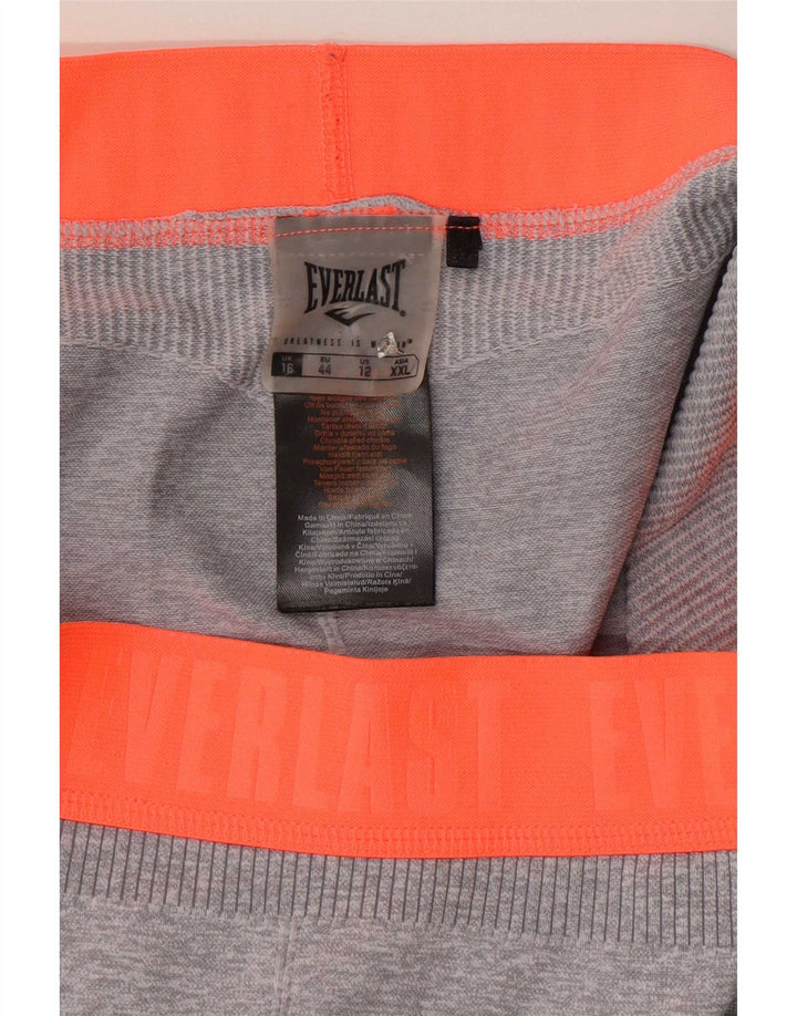 Everlast Leggings grafici da donna UK 16 Large Grigio Colourblock in poliammide