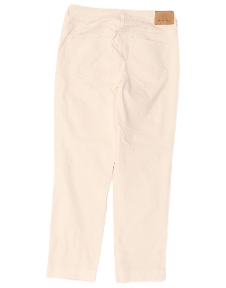 Jeans corti da donna Massimo Dutti EU 38 Small W28 L25 Bianco
