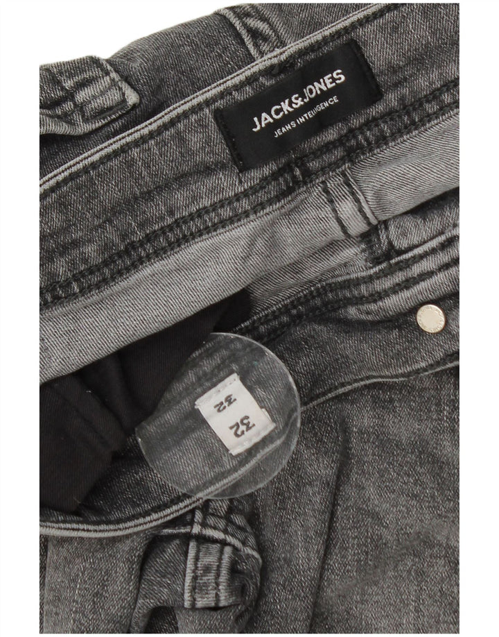 Jack & Jones Uomo GLENN Slim Jeans W32 L32 Cotone Grigio