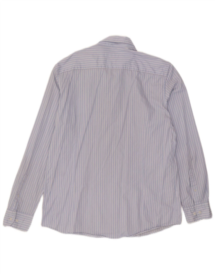 Camicia Uomo Massimo Dutti XL Cotone Gessato Blu