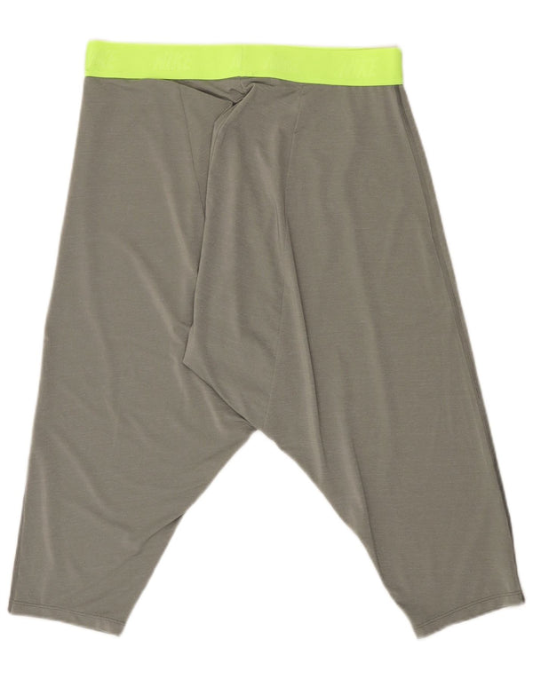 Pantaloncini sportivi Nike Dri Fit Bermuda da donna UK 14 Colorblock grigio medio