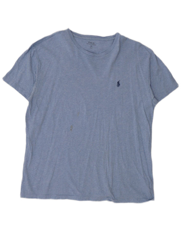 Polo Ralph Lauren T-shirt da uomo Top in cotone chiazzato blu medio