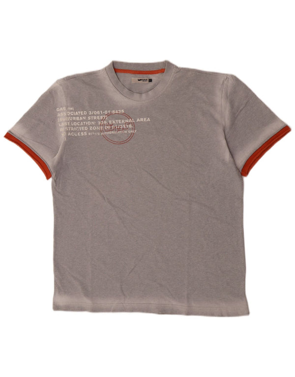 T-shirt grafica da uomo Gas Top XL grigio color block
