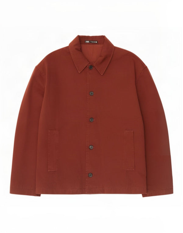 Giubbotto bomber da uomo Zara UK 40 grande in cotone bordeaux