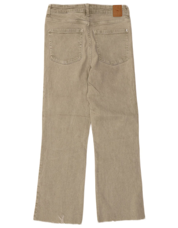 Jeans dritti da donna Zara EU 36 XS W26 L26 Cotone grigio