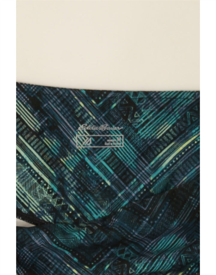 EDDIE BAUER Womens Leggings UK 14 Medium  Blue Geometric Polyester Vintage Eddie Bauer and Second-Hand Eddie Bauer from Messina Hembry 