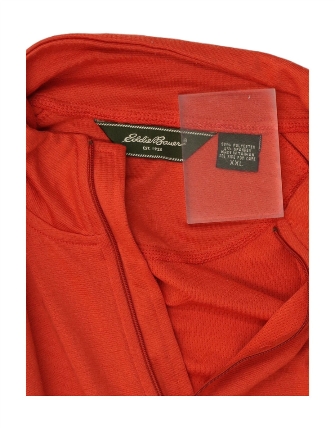 EDDIE BAUER Mens Zip Neck Pullover Tracksuit Top 2XL Orange Polyester Vintage Eddie Bauer and Second-Hand Eddie Bauer from Messina Hembry 