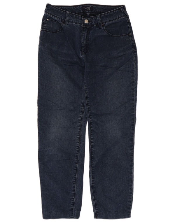 Jeans slim crop da donna Armani W27 L24 cotone blu navy