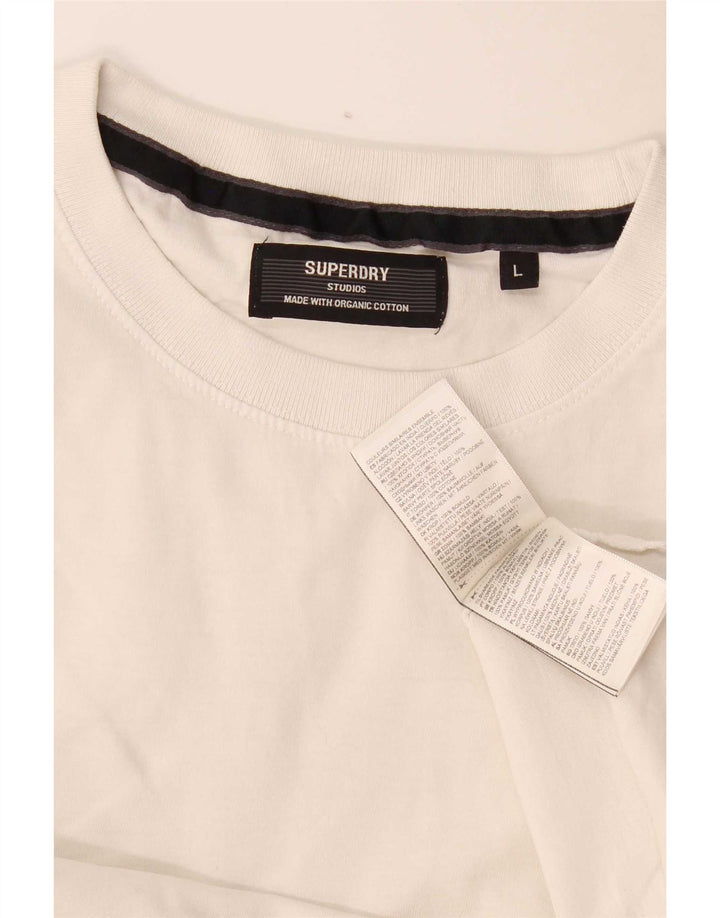 T-shirt da uomo Superdry Top grande in cotone bianco