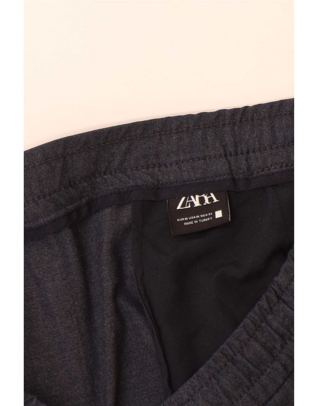 Pantaloni chino slim da uomo Zara medi W30 L29 blu navy